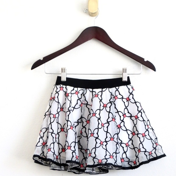 Disney Girls Minnie Mouse Tulle Skirt Embroidered Minnie Mouse Bows Pink SZ 6 - Picture 1 of 7